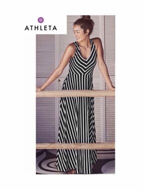ATHLETA Striped Jersey Dreamin' Maxi Dress XS EUC